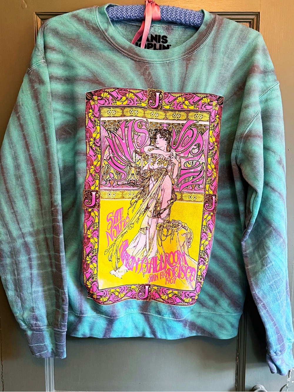Janis Joplin Tie Dye Oversized Sweatshirt NWOT